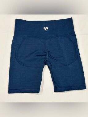 Women’s Best Navy Scrunch High-Waist Bike Shorts